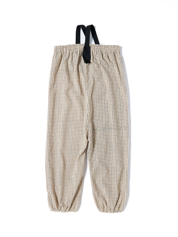 Baby Square Printed Corduroy Overall - Off White