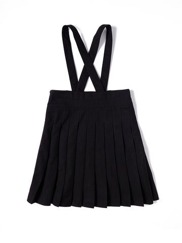 Jersey con tirantes plisados ​​- Negro