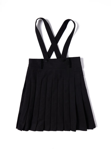 Jersey con tirantes plisados ​​- Negro