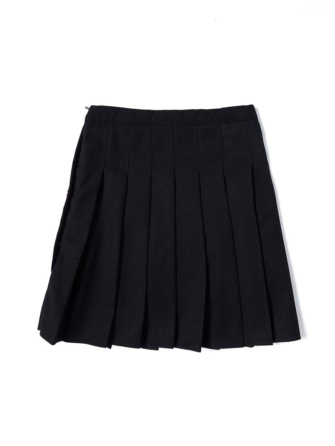 Pleated Side Buttons Skirt