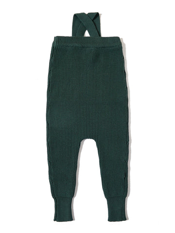 Baby Suspender Legging  - Forest Green