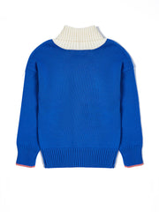 Big Pocket Turtleneck Sweater - Royal Blue