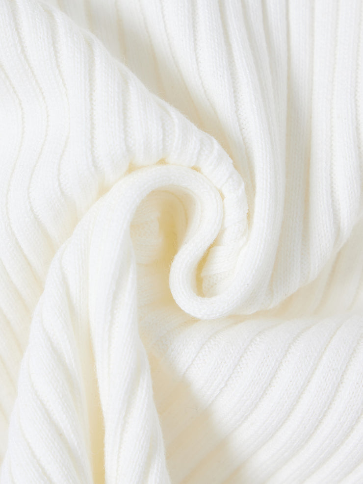 Basic Ribbed Sweater - Off White