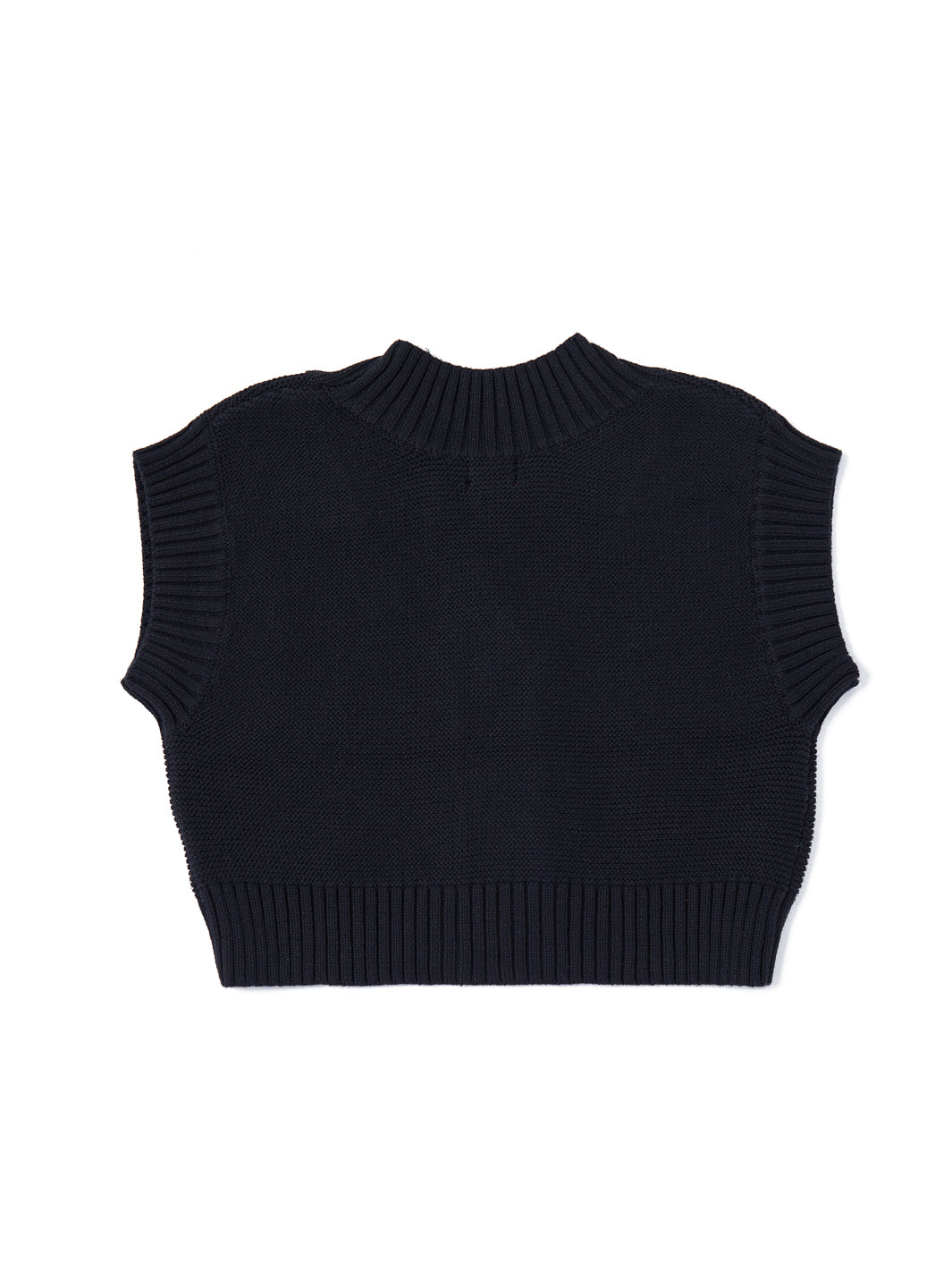Oversized crop length vest - Black