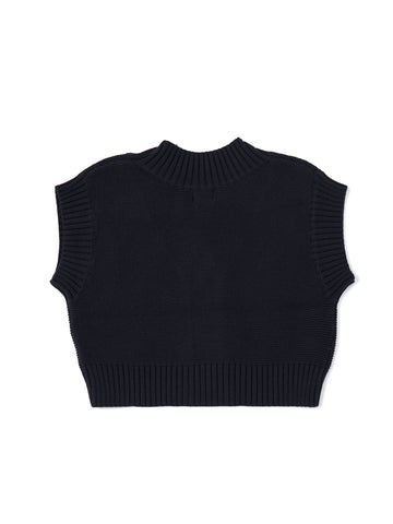 Chaleco crop oversize - Negro