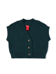 Chaleco crop oversize - Verde bosque