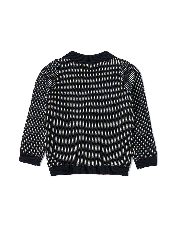 Waffle Blazer Style Sweater