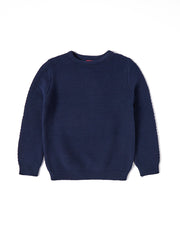 Classic Bubble Knitted Sweater - Dk. Navy