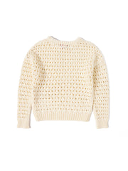 Bubble Knit Sweater - Almond White