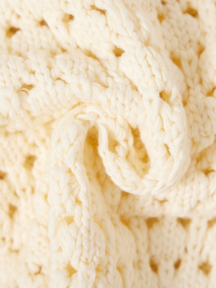 Bubble Knit Sweater - Almond White