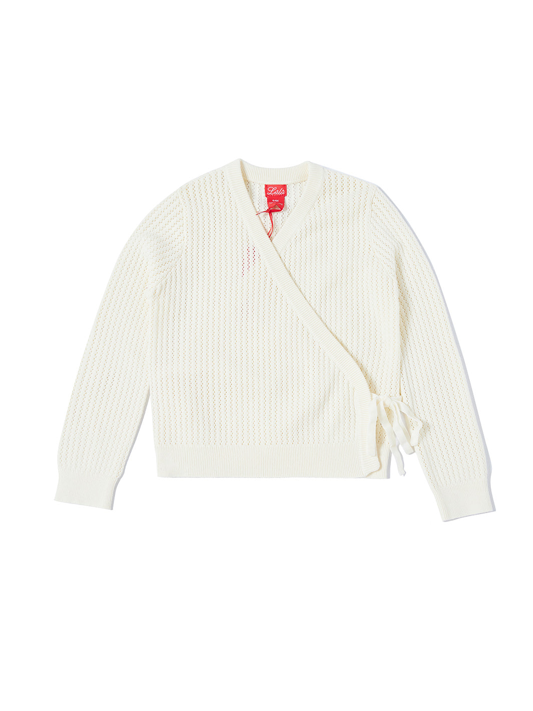 Wrap Style Sweater - Almond White