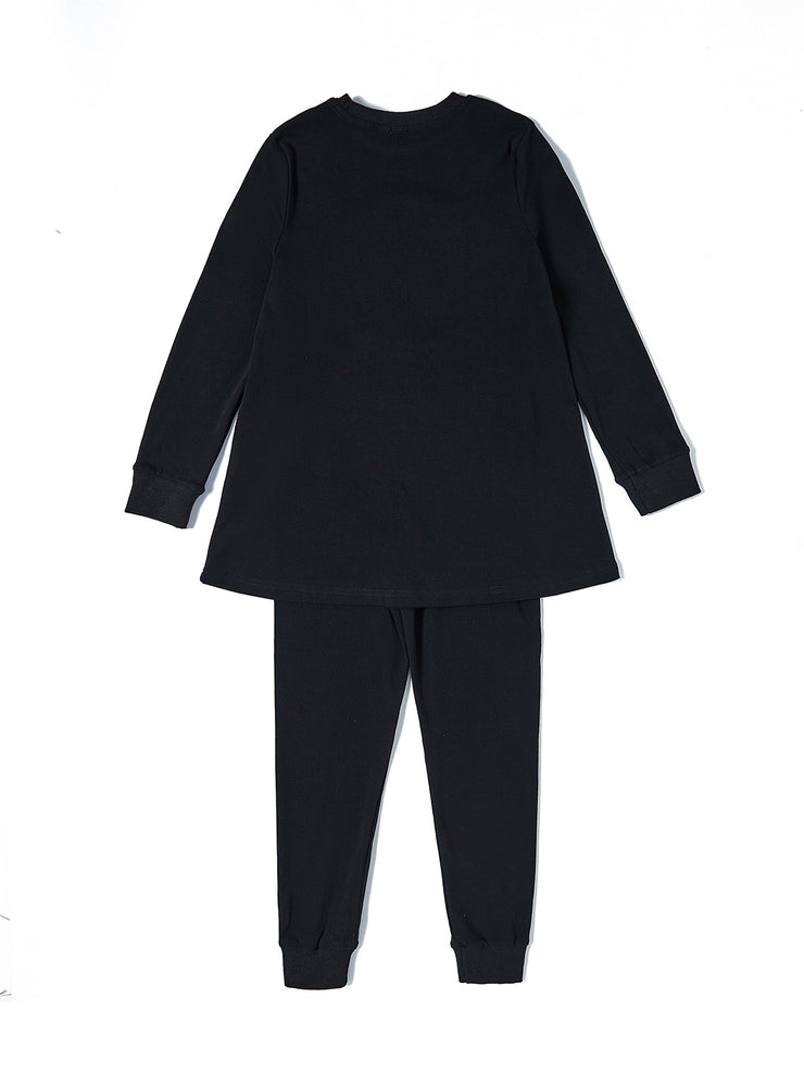 Fur Circle Heart Tunic Set