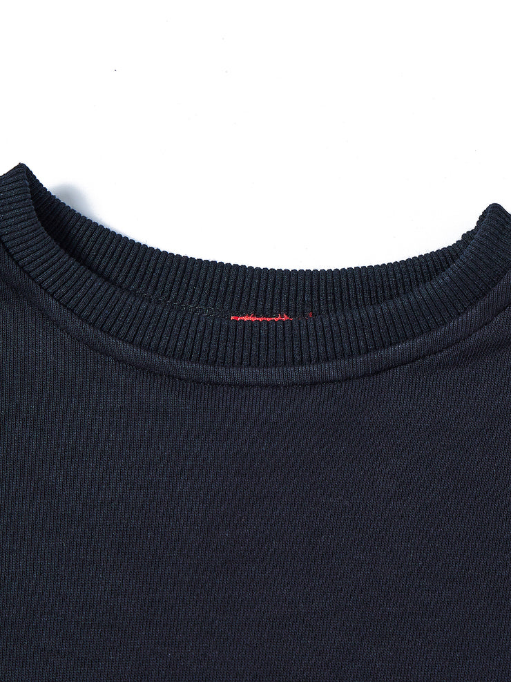 Contrast Inserts Top - Black/Royal Blue
