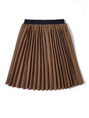 Accordion Pleated Skirt - Camel