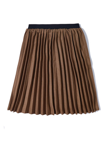 Accordion Pleated Skirt - Camel