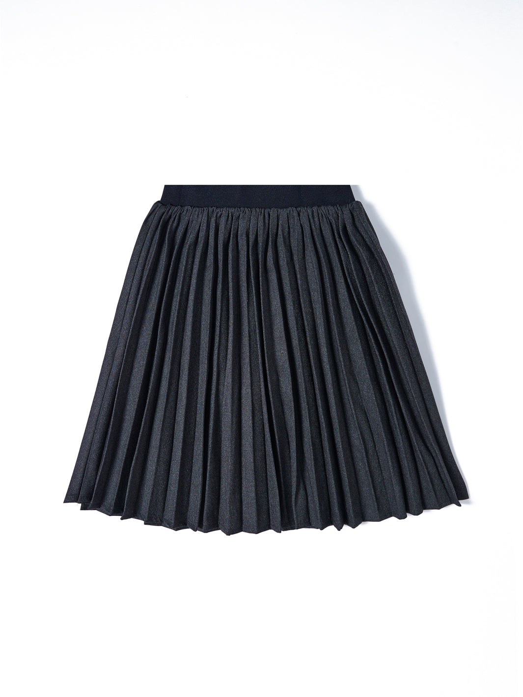 Brushed Accordion Pleated Skirt - Charcoal