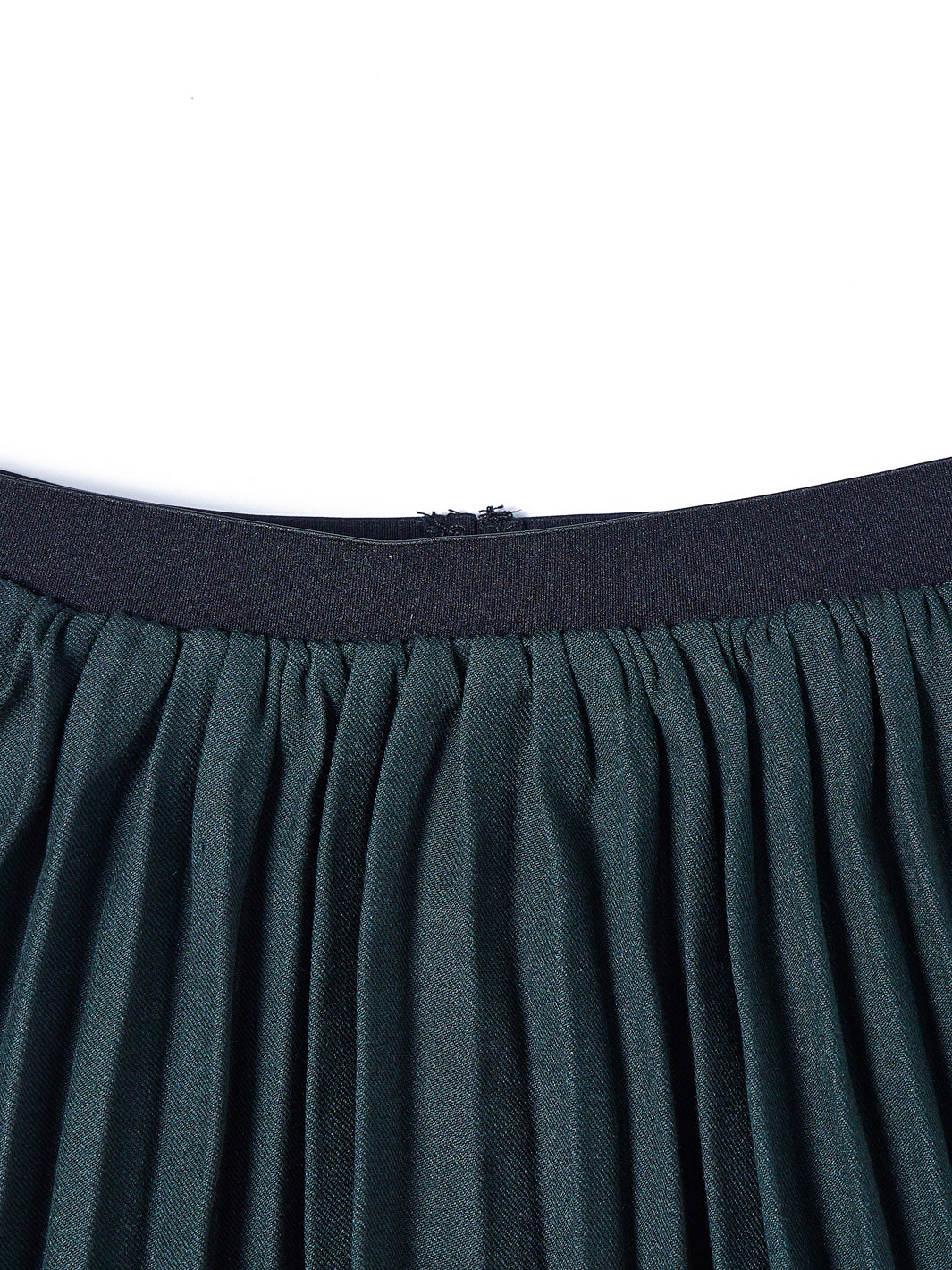 Brushed Accordion Pleated Skirt - Green