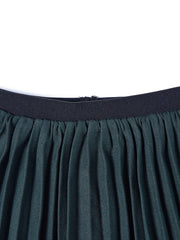 Accordion Pleated Skirt - Green