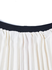 Accordion Pleated Skirt - Off White