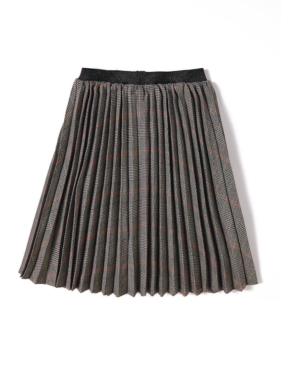 Plaid Accordion Pleated Skirt
