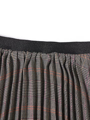 Plaid Accordion Pleated Skirt