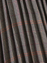 Plaid Accordion Pleated Skirt