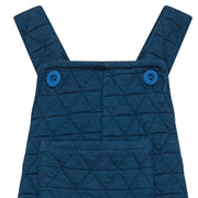 Baby Triangle Quilted Bib Overall - Blue