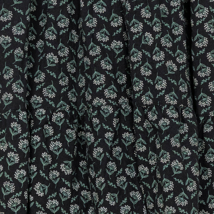 Tiered Floral Midi-Length Dress