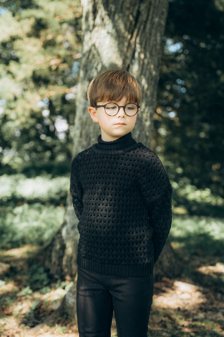 Bubble Knit Sweater - Black