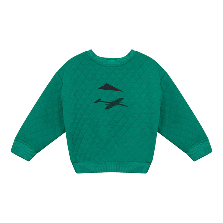 Quilted Paper Plane Print Top