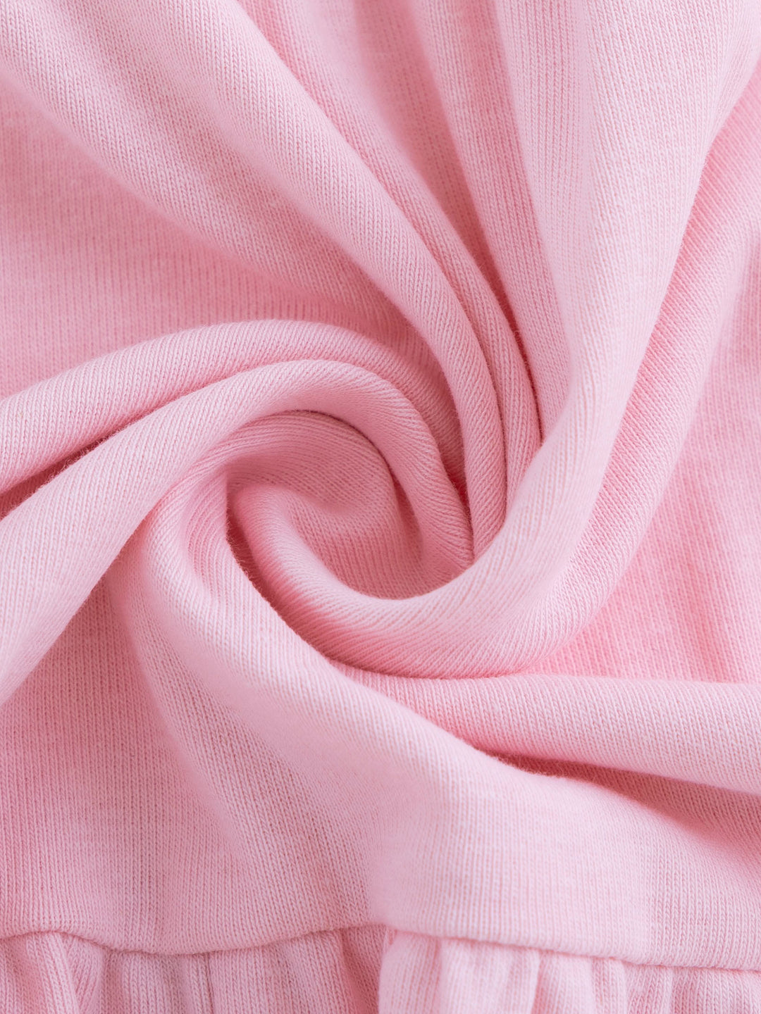 Hooded Contrasting Binding Dress - Lt. Pink