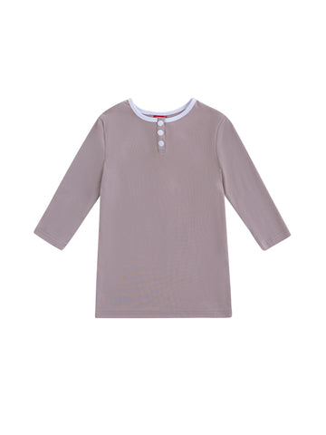 Combo Binding T-shirt - Beige Combo White