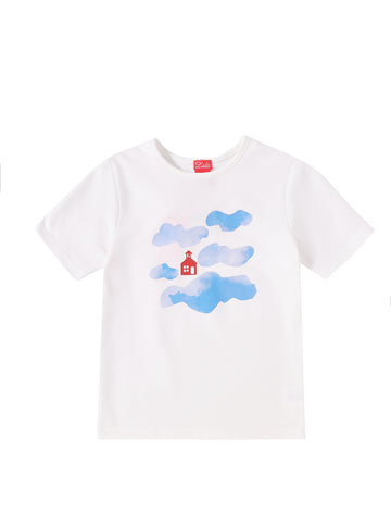 Cloud Print Short Sleeve T-shirt