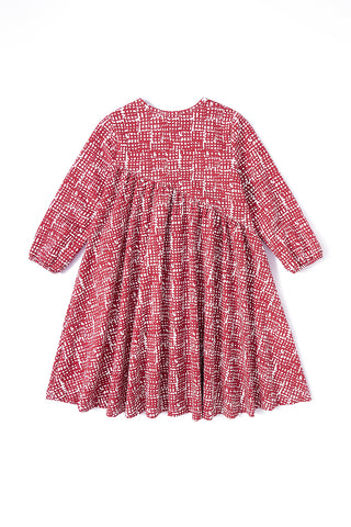 Uneven Checked Print Dress