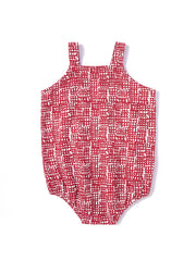 Baby uneven Checked Print Romper