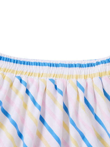 Multi Striped Basic Skirt