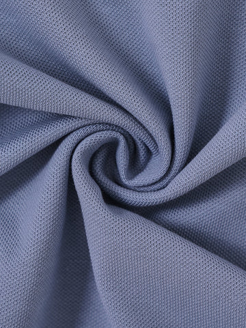 Side Print Long Sleeve Top - Stone Blue