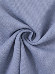Side Print Long Sleeve Polo - Stone Blue