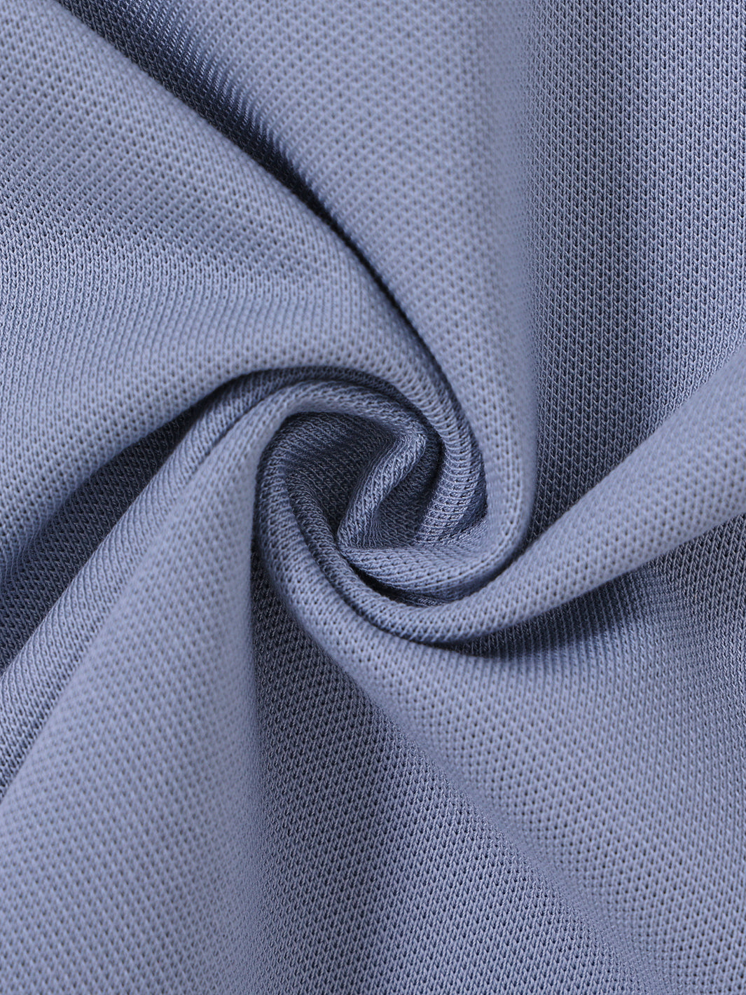 Side Print Short Sleeve Polo - Stone Blue
