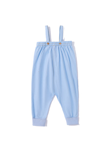 Baby rib Cuff overall - Pale Blue