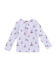 All Over Boat Print Long Sleeve T-shirt