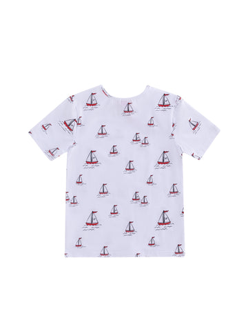 All Over Boat Short Sleeve Top