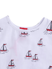 All Over Boat Short Sleeve Top