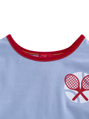 Side Tennis Print Long Sleeve T-shirt