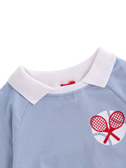 Side Tennis Print Polo