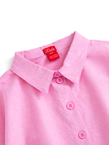 Gingham Heart Shirt - Pink