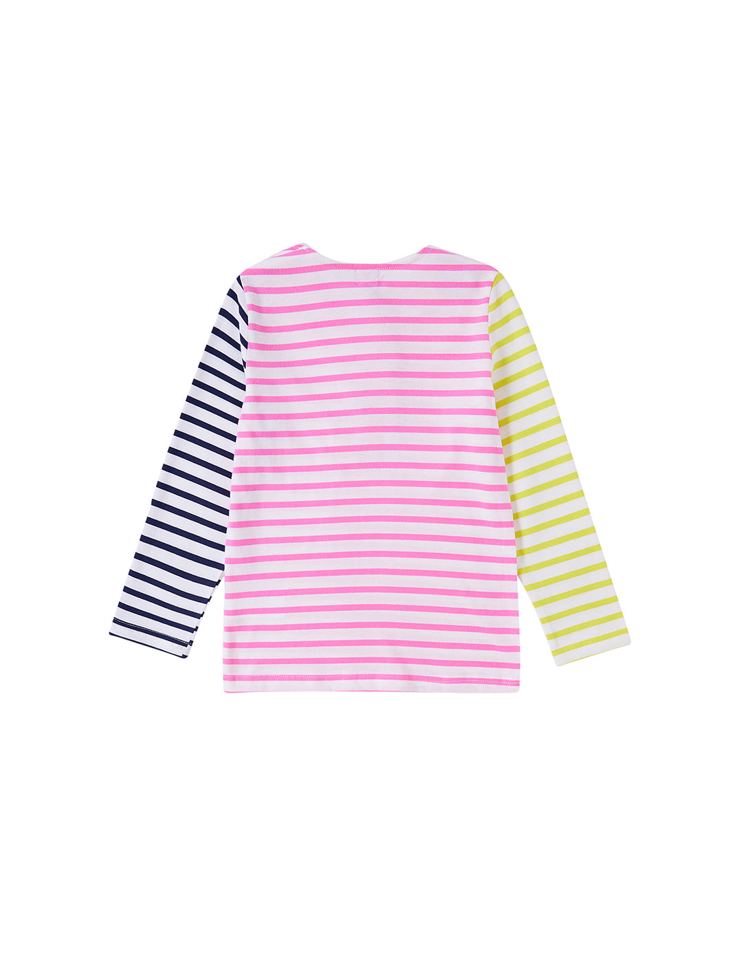 Striped Long T-shirt - White/Pink