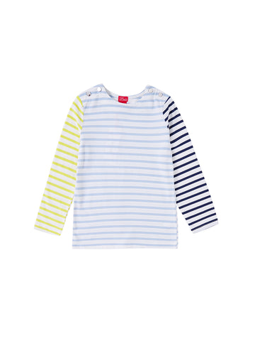 Striped Long T-shirt - White/Lt. Blue