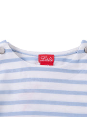 Striped Short T-shirt - White/Lt. Blue