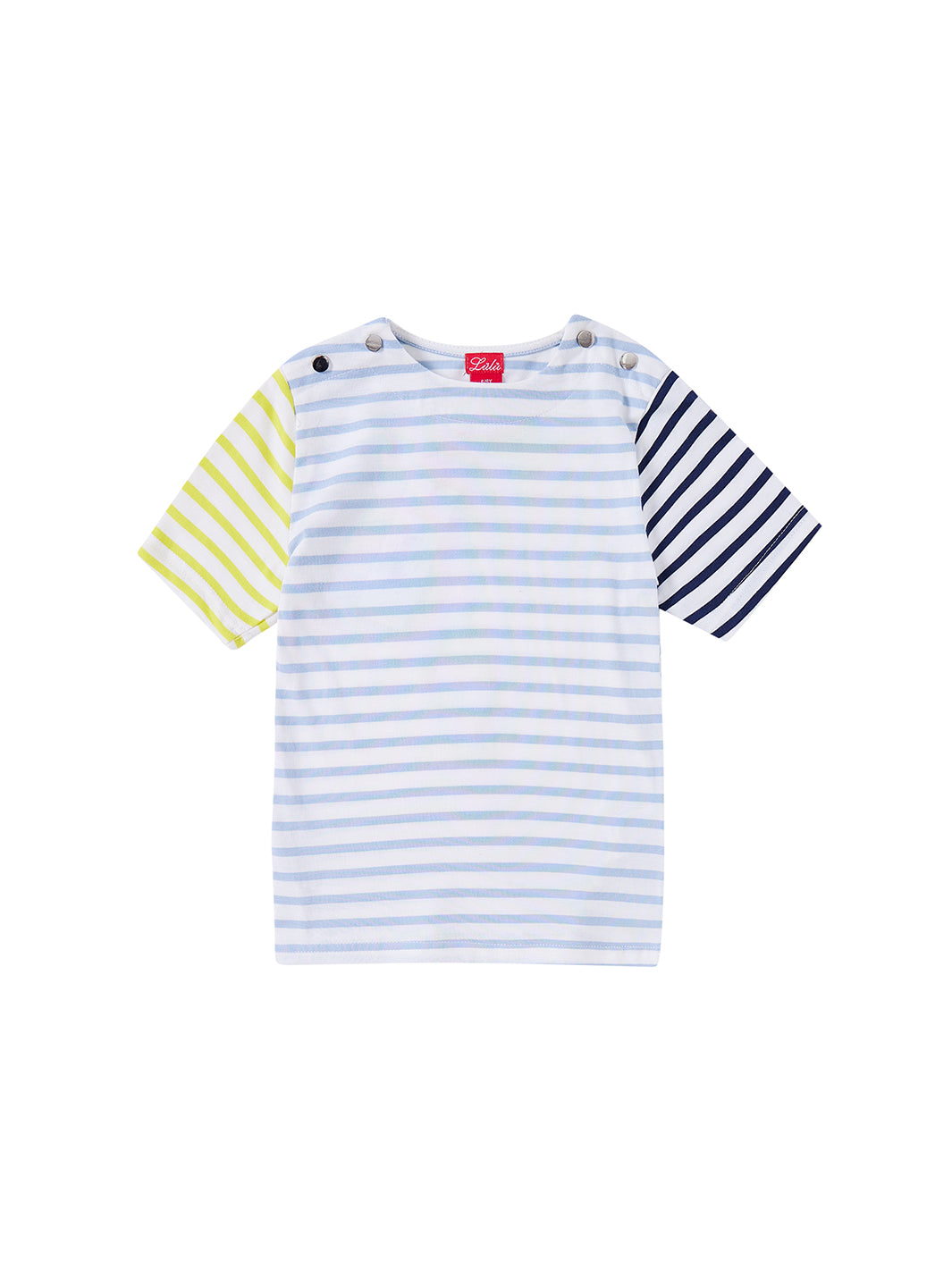Striped Short T-shirt - White/Lt. Blue